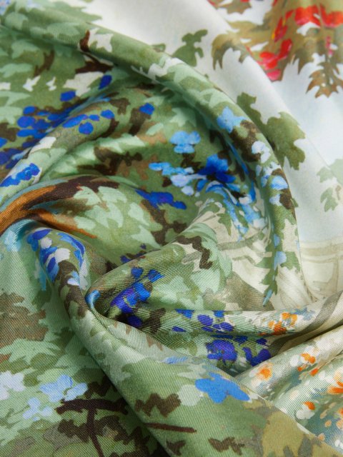 Рожева хустка MAX MARA з шовку: фото 2 - Invogue