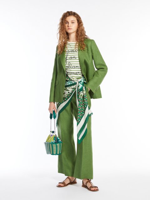 Зелений жакет Weekend Max Mara з льону: фото 1 - Invogue