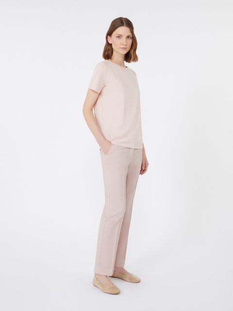 Пудрова футболка WEEKEND MAX MARA з органічної бавовни: фото 1 - Invogue