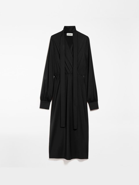 Чорна довга сукня SPORTMAX з шовку: фото - Invogue