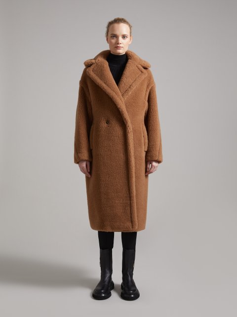 Темно-бежеве пальто Max Mara Teddy Bear: фото 1 - Invogue