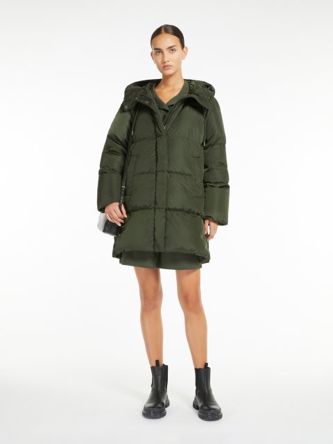Темно-зелений пуховик WEEKEND MAX MARA стьобаний: фото 3 - Invogue