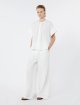 Білі брюки Weekend Max Mara з бавовни широкого крою: фото 1 - Invogue
