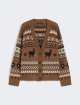 Коричневий кардиган WEEKEND MAX MARA з альпаки та вовни: фото - Invogue