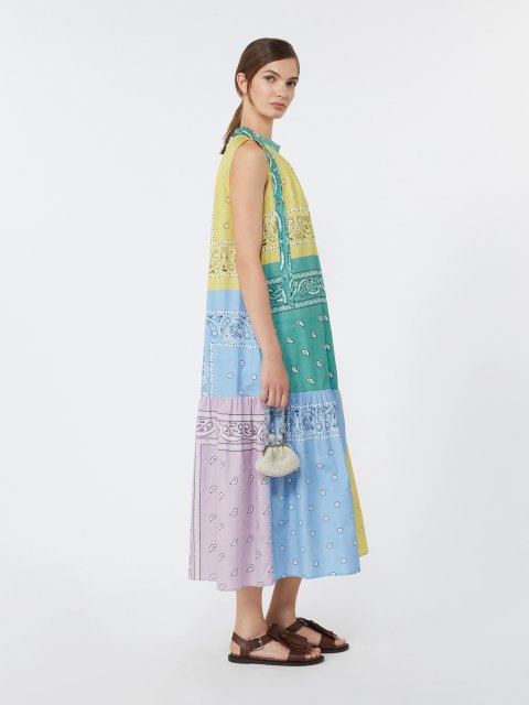 Різнокольорова сукня Weekend Max Mara з бавовни: фото 2 - Invogue