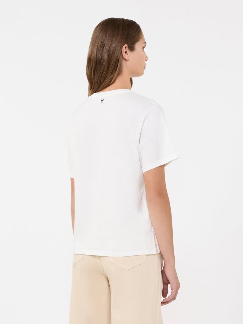 Біла футболка WEEKEND MAX MARA з принтом: фото 3 - Invogue