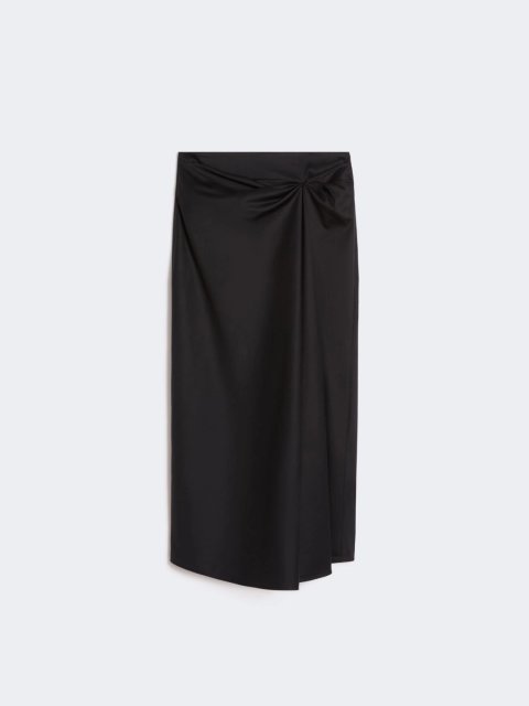 Чорна спідниця Max Mara з атласу з суміші бавовни: фото - Invogue