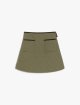 Спідниця кольору хакі WEEKEND MAX MARA зі стьбаної бавовни: фото - Invogue