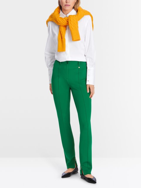Зелені брюки Marc Cain Slim Fit: фото 6 - Invogue