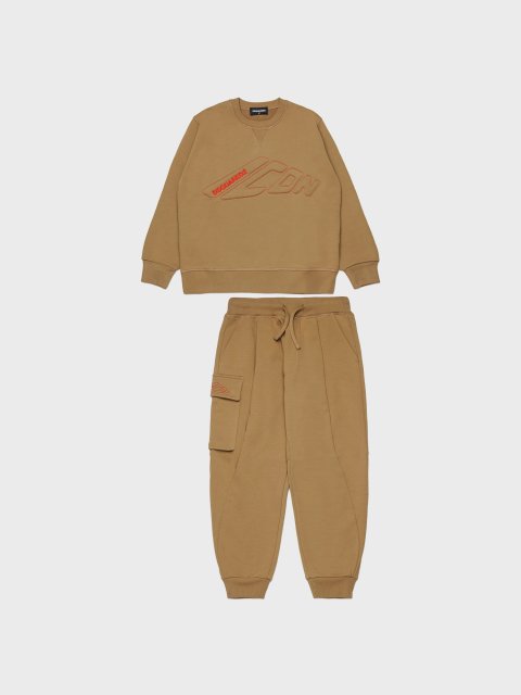 Бежева кофта, штани DSQUARED KID з бавовни: фото - Invogue