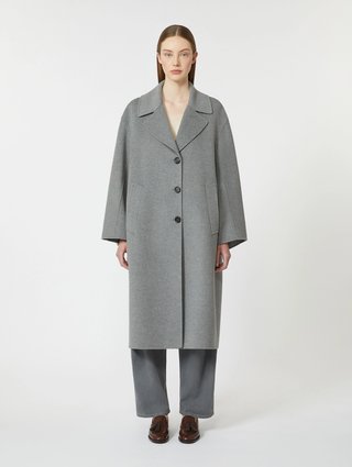 Серое пальто MAX MARA из чистой шерсти: фото 2 - Invogue