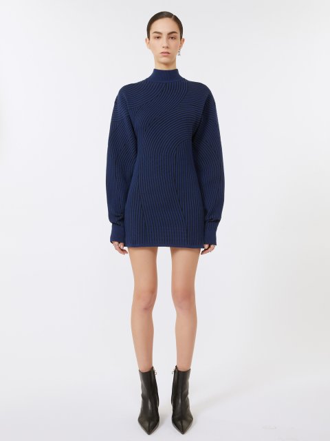 Темно-синя сукня SPORTMAX з вовни: фото 2 - Invogue