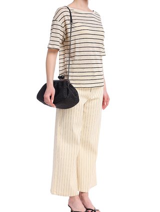 Бежевые брюки WEEKEND MAX MARA: фото 1 - Invogue