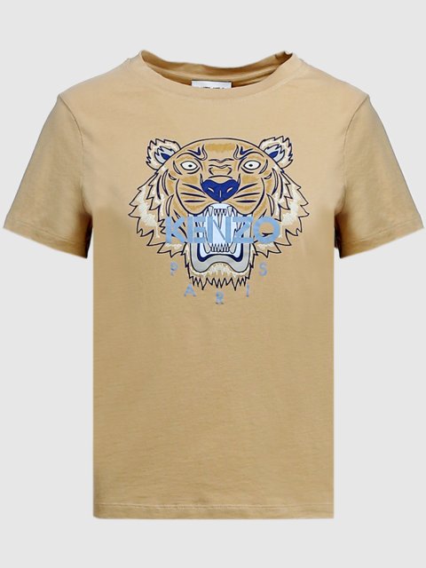 Бежевая футболка KENZO: фото - Invogue