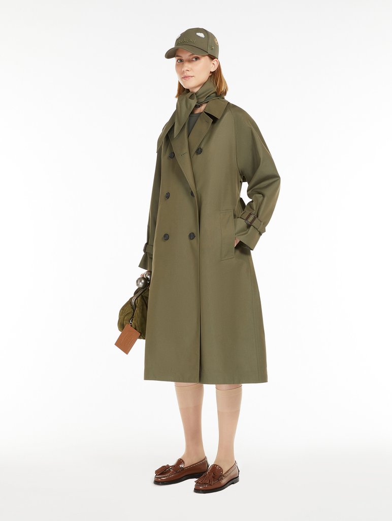 Плащ цвета хаки WEEKEND MAX MARA двусторонний: фото 1 - Invogue