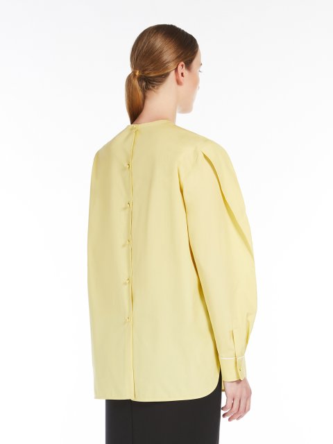 Жовта блуза Max Mara з еластичного попліну: фото 3 - Invogue