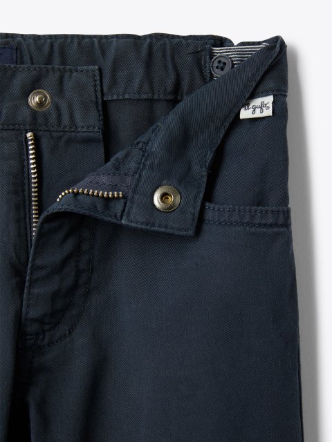 Синие джинсы IL GUFO из габардина: фото 2 - Invogue