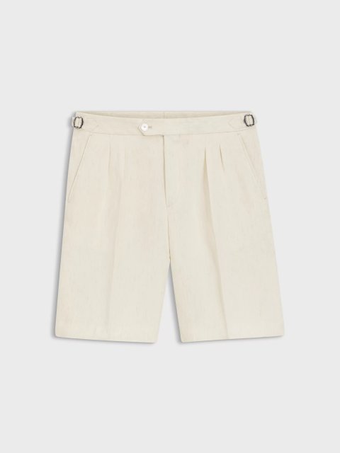 Бежеві шорти BOSS з льону: фото - Invogue