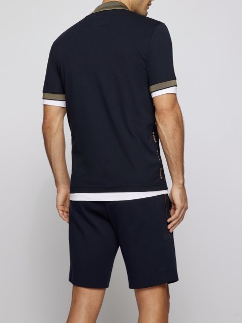 Темно-синее поло BOSS: фото 2 - Invogue