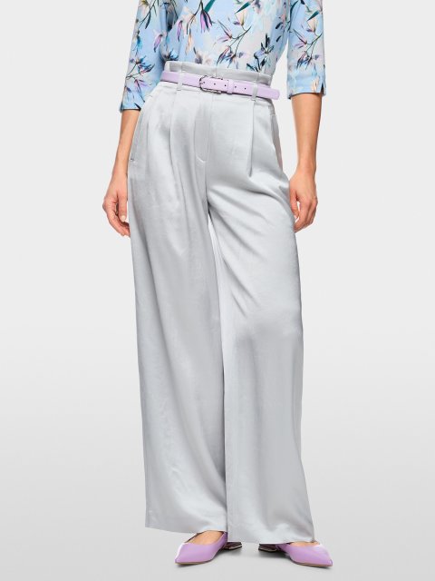 Серые брюки Marc Cain из ацетата и полиэстера: фото 2 - Invogue