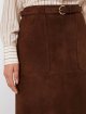 Шоколадна спідниця MAX MARA із замші: фото 4 - Invogue