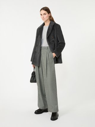 Серое пальто MAX MARA из альпаки и шерсти: фото 1 - Invogue