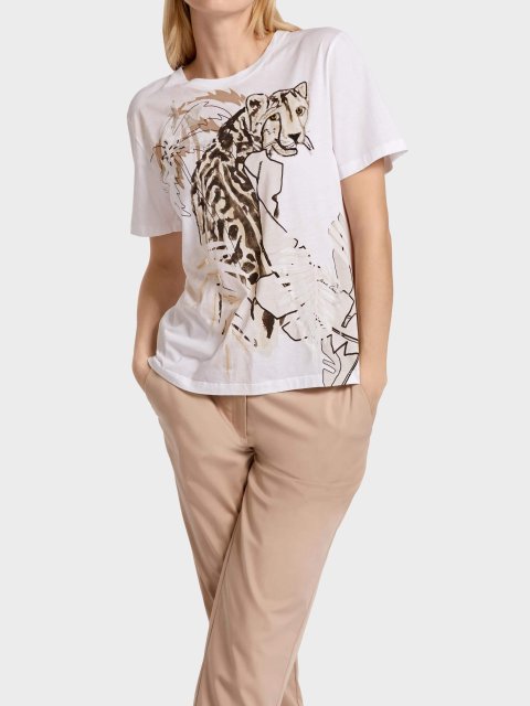 Бежевая футболка MARC CAIN: фото 1 - Invogue