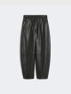 Чорні брюки WEEKEND MAX MARA шкіряні: фото - Invogue