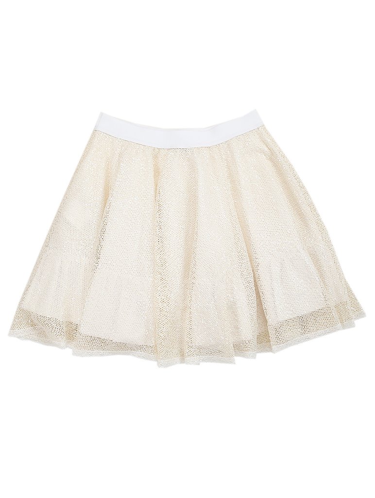 Белая юбка ERMANNO SCERVINO KIDS: фото 3 - Invogue