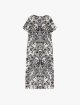 Молочна сукня Weekend Max Mara з контрастним візерунком: фото - Invogue