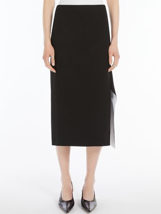 Черная юбка Sportmax из эластичного хлопка: фото 2 - Invogue