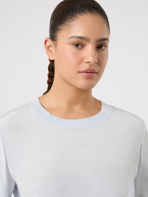 Голубая блуза MARINA RINALDI из шелкового крепдешина: фото 4 - Invogue