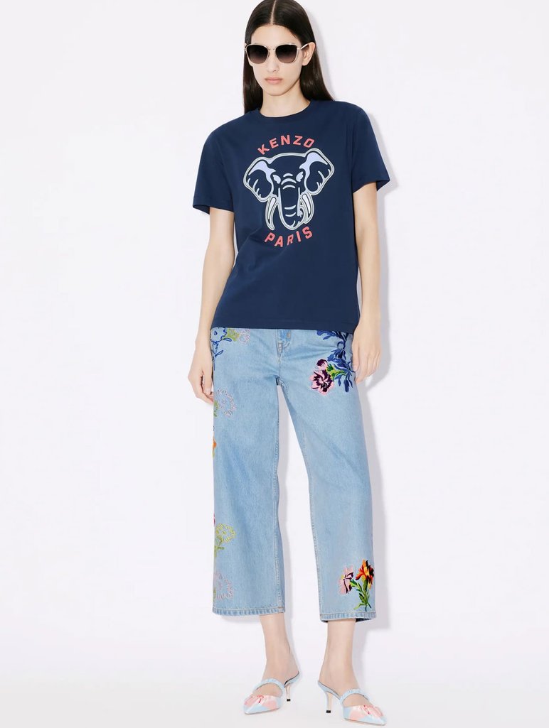 Синяя футболка KENZO: фото 4 - Invogue