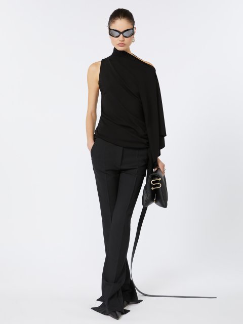 Чорна сумка SPORTMAX з м'якої шкіри наппа: фото 1 - Invogue