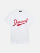 Біла футболка Dsquared з бавовни з принтом: фото - Invogue