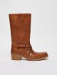 Світло-коричневі чоботи WEEKEND MAX MARA зі шкіри: фото - Invogue