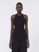 Чорний топ Sportmax з бавовни та шовку: фото 2 - Invogue