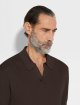 Темно-коричневе поло ZEGNA з бавовни: фото 4 - Invogue