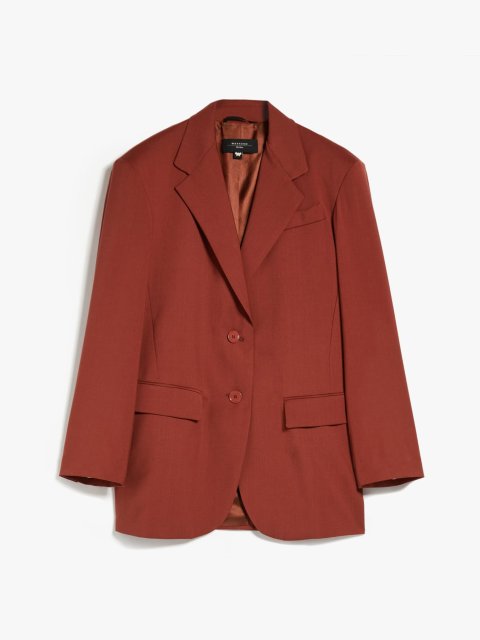 Теракотовий жакет WEEKEND MAX MARA з вовни: фото - Invogue