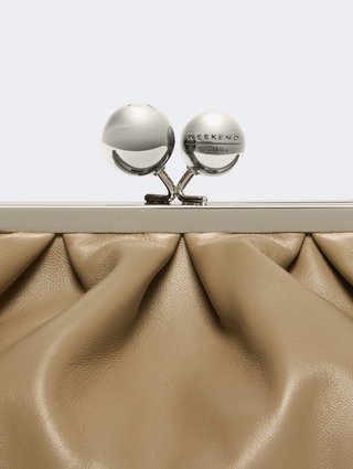 Темно-бежевая сумка Pasticcino Weekend MaxMara кожаная: фото 4 - Invogue