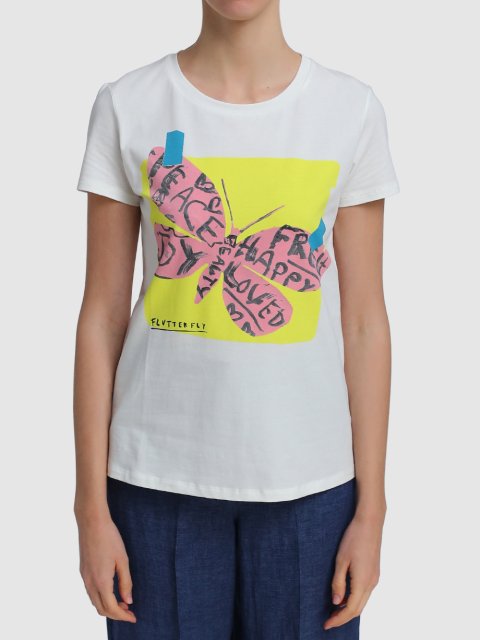 Белая футболка WEEKEND MAX MARA: фото 3 - Invogue