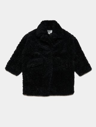 Черное пальто MM6 MAISON MARGIELA KIDS: фото - Invogue