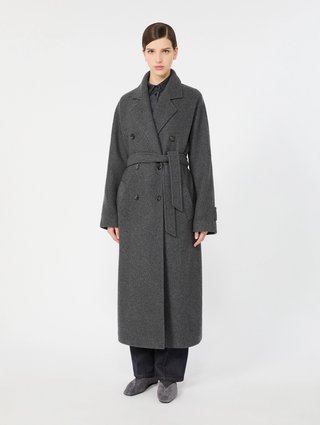 Тёмно-серое пальто Max Mara из кашемира: фото 1 - Invogue