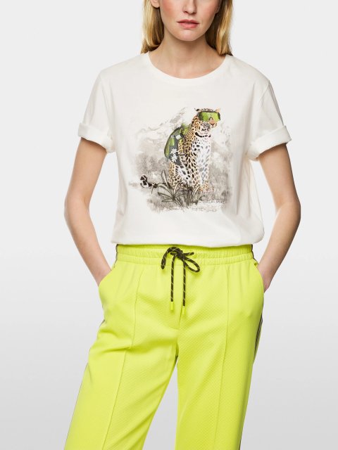 Белая футболка MARC CAIN с принтом: фото 2 - Invogue