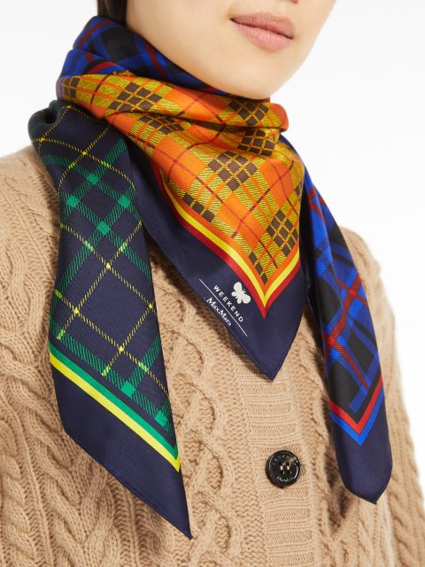 Разноцветный платок Weekend Accessories из шелка: фото 1 - Invogue