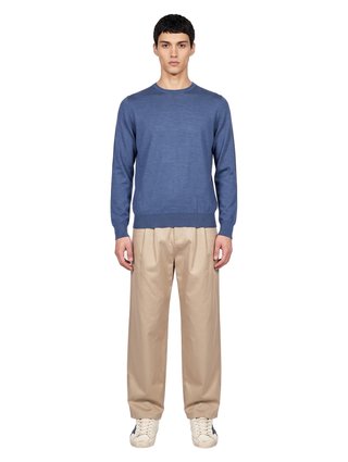 Синий свитер ZEGNA из шерсти и кашемира: фото 1 - Invogue