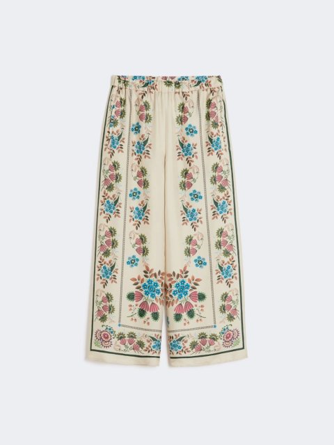 Молочні брюки WEEKEND MAX MARA з шовкової саржі: фото - Invogue
