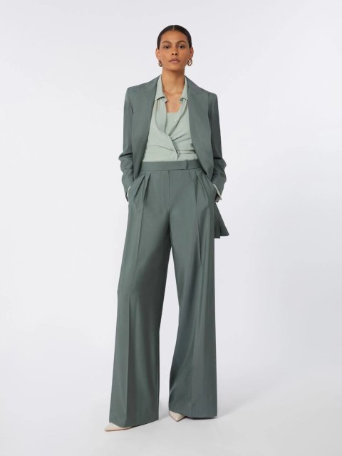 Темно-зелений жакет Max Mara з вовни та шовку: фото 1 - Invogue