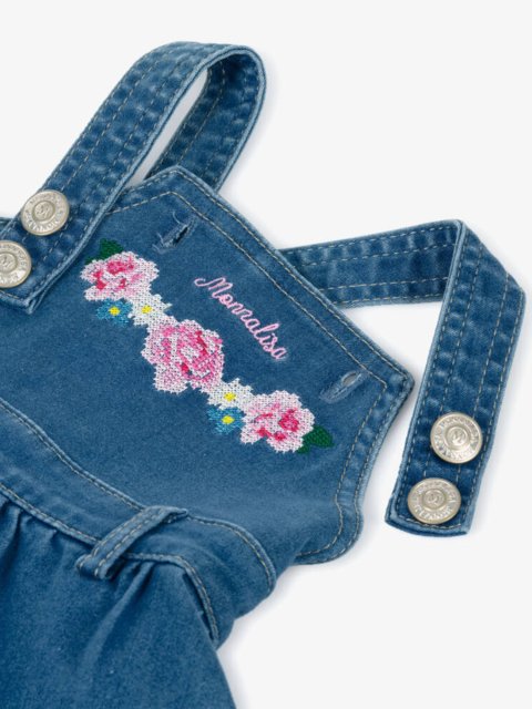 Джинсовый сарафан Monnalisa для девочек: фото 1 - Invogue