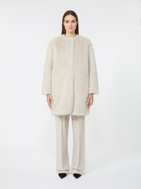 Кремова шуба MAX MARA : фото 2 - Invogue